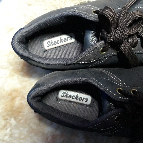 Skechers Chocolate Brown Lace up Shoes - Picture 6 of 7